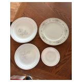 4 “Diane” China Plates and Corning Ware Corelle 'Solitary' 5  Dinner Plates, 5 Sandwich Plates and 3 Saucers