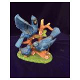 Porcelain Blue Jay Family