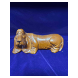Vintage Ceramic Basset Hound Dog Figurine