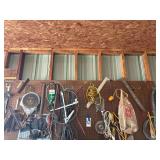 Salvage Lot - Garage Left Wall, Brown Pegboard - Buyer Must Take All, Bring Boxes