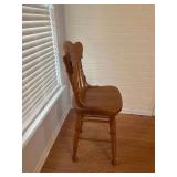 Oak Pressed Back Bar Stool with 40” Back