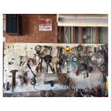Salvage Lot - Garage Left White Pegboard - Bring Boxes, Must Take All