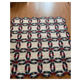 Double Wedding Ring Quilt - 78”x78”