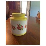 Vintage Ceramic Canister with Strawberries