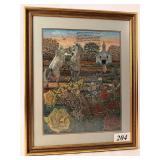 Vintage 1977 Colored Pencil Original Piece by Angelico Jones