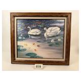 Swan Lake Original Painting by Aubrey