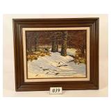 Bridge/Snow Original Painting by George Miller