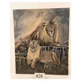 Lions Painting Painting by Unknown Artist
