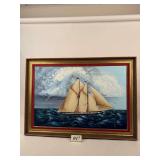Sail Boat Original Painting by Karen Graham