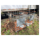 Set of Two Metal IBC Tote Cages