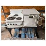 Hotpoint Electric Range with Three Burner Cooktop and Oven