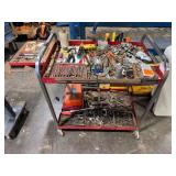 Rolling Tool Cart with Assorted Tools and Model 79 Ignition Analyzer