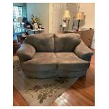 67” Gray Faux Suede Loveseat