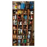 Salvage Lot - Shelf with Automotive and Paint Supplies - Buyer Must Take All, Bring Boxes