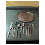 Silver Plate and Assorted Silverware