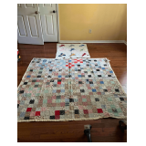 2 Quilts (Need Repair) - 69”x77” and 37”x38”