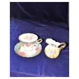 Royal Halsey Cup And Saucer, Lefton Creamer