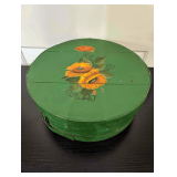 Painted Wood Box with Painting Supplies