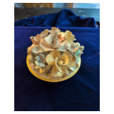 Vintage Italian Porcelain Floral Arrangement, Hand Painted