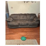 92” Gray Faux Suede Couch