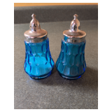 Blue Salt and Pepper Shakers