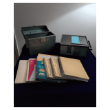 Vintage Bell & Howell projector, Metal File Box, Office Supplies