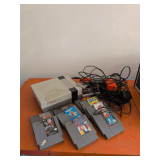 Nintendo with Controllers and 9 Games