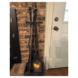 Black Wrought Iron Fireplace Tool Set
