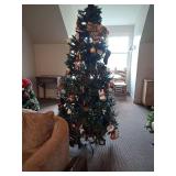 7.5 ft Christmas Tree with Ornaments. Bring Boxes