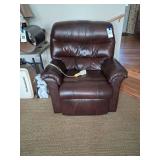 Brown Leather Powered Recliner