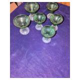 6 Federal Glass "Diana" Pattern Sherbet Dishes