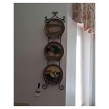 Wrought Iron Plate Holder with Plates