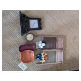 2 Washboards, 2 Clocks, Nut Dish, 2  Seiffener Nut Crackers