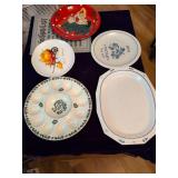 Assorted Plates and Southern Lady Plack