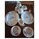 Pemberton Dishes, Serving Platters, 6 Cups and Saucers, Sugar and Creamer