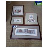 Signed Phil Ponder Prints 32x16, 18x21, 17x19 and 16.5x11.5