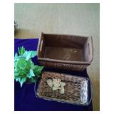 Baskets and Silk Plant