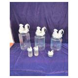 Pewter Rooster Canisters, Salt and Pepper Shakers, Timer