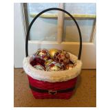 Christmas Basket with Ornaments