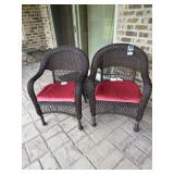 Pair of Outdoor Woven Chairs
