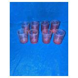8 Cranberry Juice Glasses