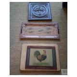 Metal Tray and 2 Cutting Boards