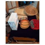 Trays, Baskets, Wood Bowl and Spice Holder