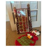 Boxed Christmas Ornaments and Snowman Advent Calendar