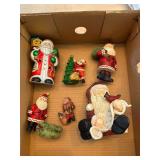 Collection of Santa Claus Christmas Figurines