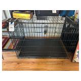Collapsible Metal Pet Crate with Plastic Pan