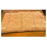 Handmade Crochet Peach Blanket Throw