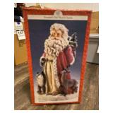 Frosted Old World Santa Figurine with Original Box