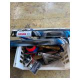 Assorted Automotive Accessories and Hardware Lot with Bosch Wiper Blades and Tools