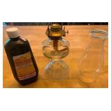 Clear Glass Oil Lamp with Chimney and Paraffin Oil